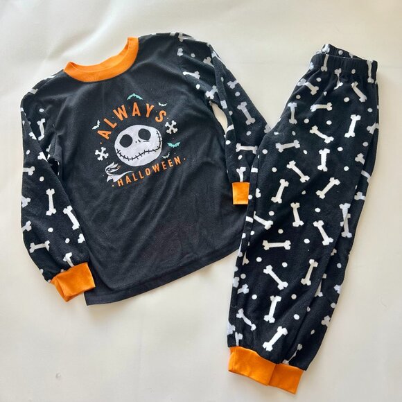 Boys 6 Disney Nightmare Before Christmas Halloween Fleece Pajamas - Picture 1 of 4